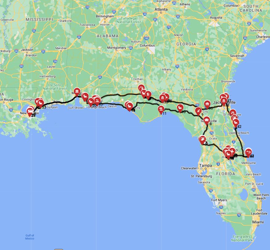 Family RV trip from Orlando  including New Orleans
